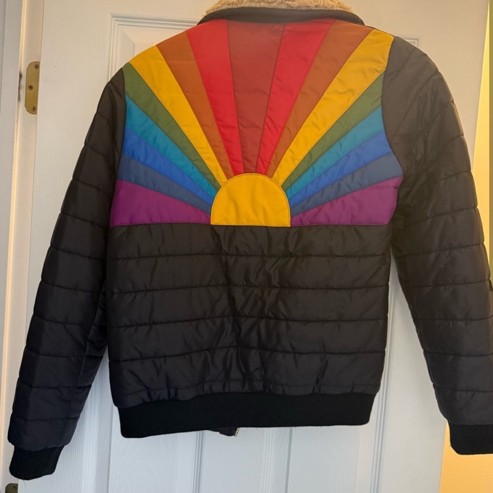 Colorful Rainbow Puffer Jacket